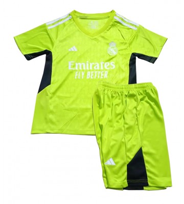 Real Madrid Bramkarskie Koszulka Podstawowych Dziecięca 2023-24 Krótki Rękaw (+ Krótkie spodenki)
